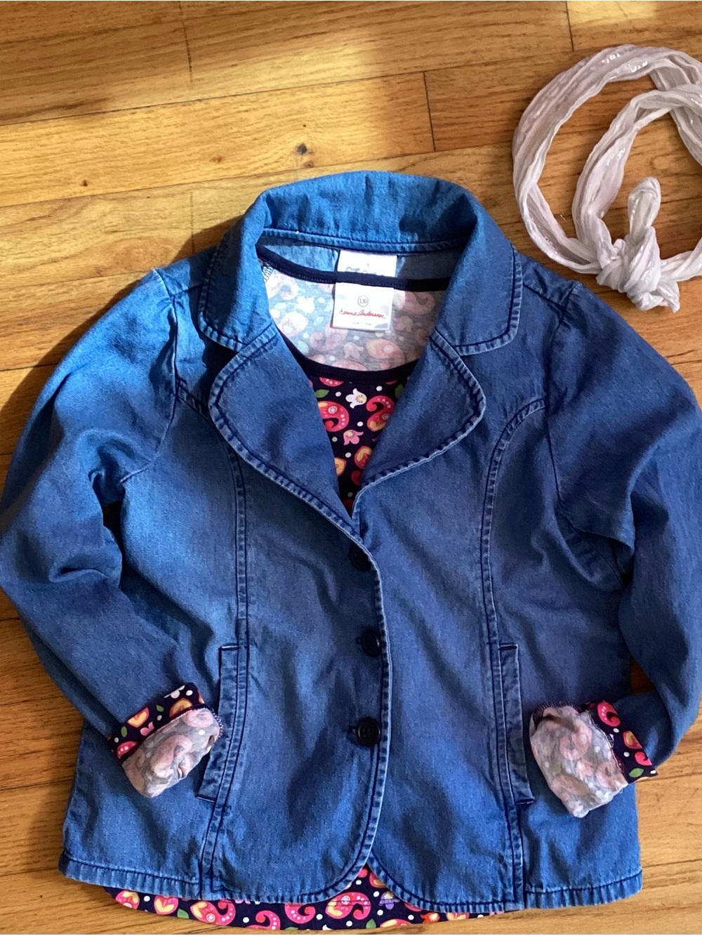 25A Hanna Andersson Blue Denim Kids Jacket 3pc set